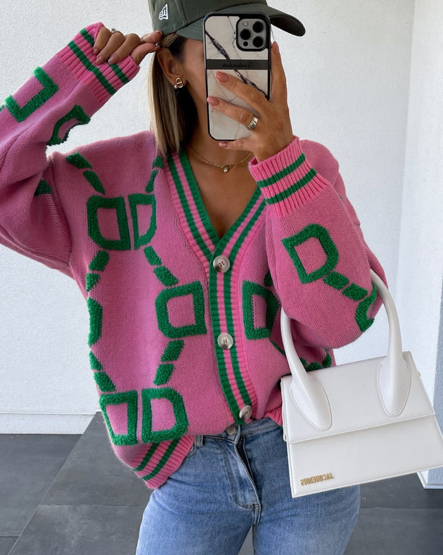 Autumn Winter Knitted Button Up Loose Cardigan Sweater Women Long Sleeve Tops Oversized Sweaters Warm Sueters Coat
