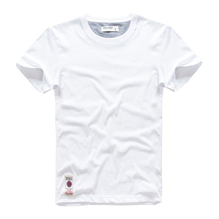Men's t-shirt New Summer cotton white solid t shirt men causal o-neck basic tshirt male high quality classical tops