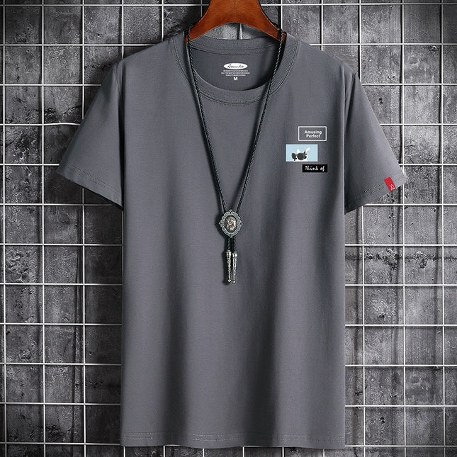 Newest T Shirt for Men Clothing Fitness White O Neck Man T-shirt For Male Anime Oversized S-6XL New Men T-shirts Goth Punk