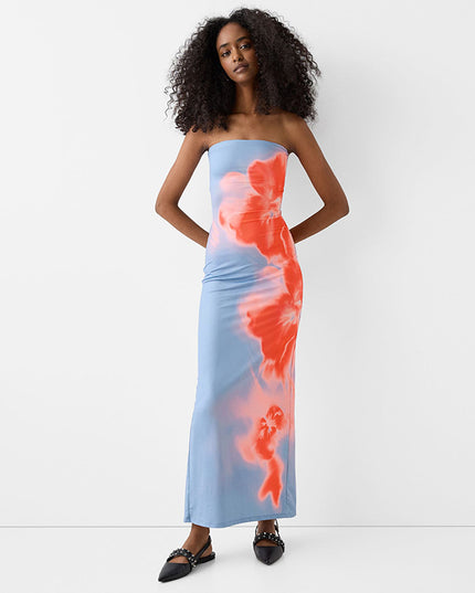 Sexy Slit Tube Long Dress - Summer Party Beach Wear