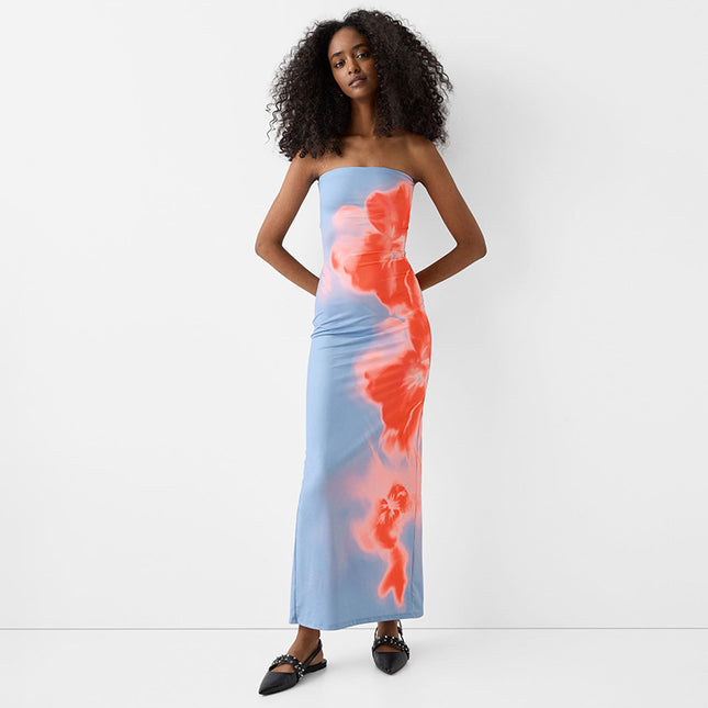 Sexy Tube-Kleid mit Schlitz – Sommer Party Strand Outfit