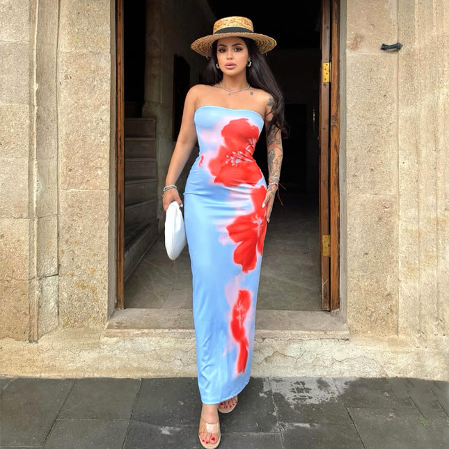 Sexy Tube-Kleid mit Schlitz – Sommer Party Strand Outfit