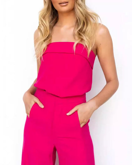 Kvinnors Casual Off-shoulder Omlotttopp och Byxor Kostym