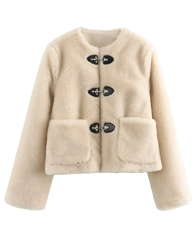 Modische Herbst- und Winter-Thermofleecejacke für Damen