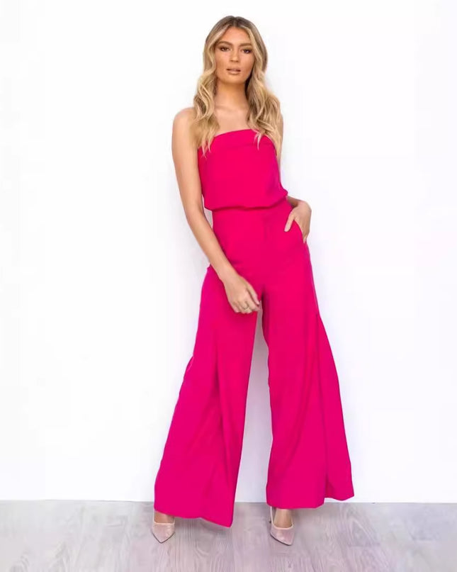 Kvinnors Casual Off-shoulder Omlotttopp och Byxor Kostym