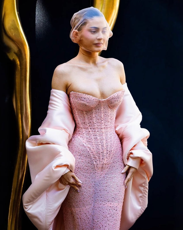 Europäisches und amerikanisches sexy Pailletten-Fischgräten-Tube-Top-Kleid mit schlanker Passform