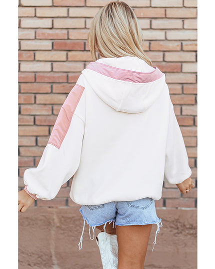 Leisure Style Overszie Contrast Color Long Sleeves Sweater