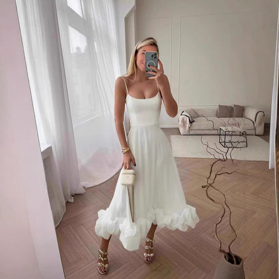 Women's Large Swing Three-dimensional Flower Line Skirt