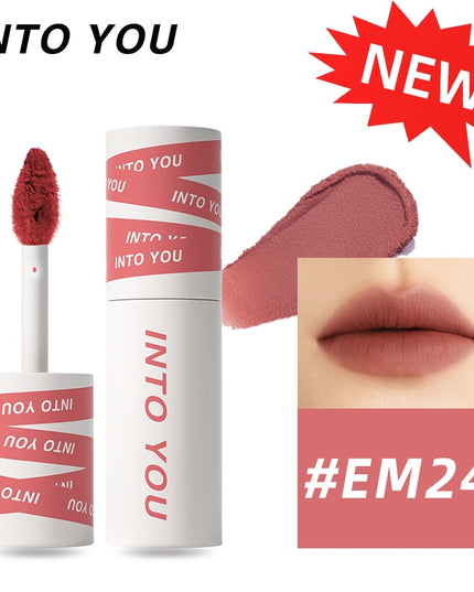INTO YOU Lip Gloss Women Makeup Matte Velvet Lipstick Waterproof Long Lasting Red Lip Tint Lip Glaze Cosmetics 27 Colors