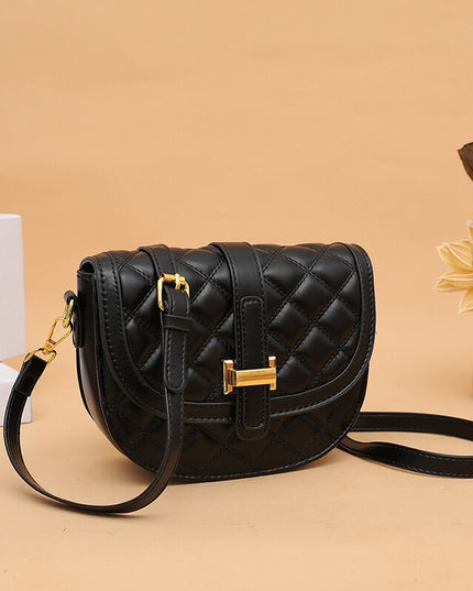 Women's Black Flap Crossbody Bag