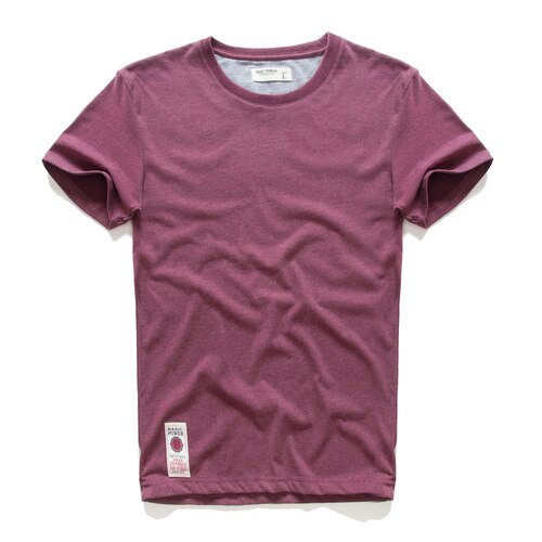 Men's T-shirt for Men Cotton Solid Color T Shirt Men Causal Goth Punk O-neck Basic Tshirt Male High Quality Classical Tops