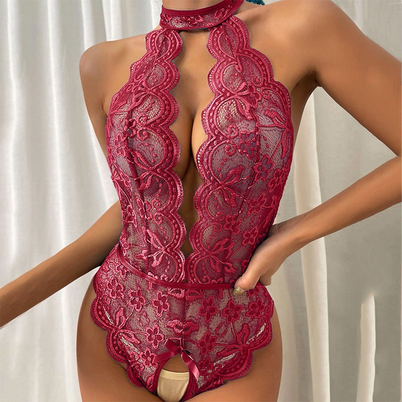 Porno Underwear Open Crotch Lingerie Bodysuit Sexy Hot Teddy Women Backless Dress Sexy 18 Adult Clothing Lace Erotic Pajamas