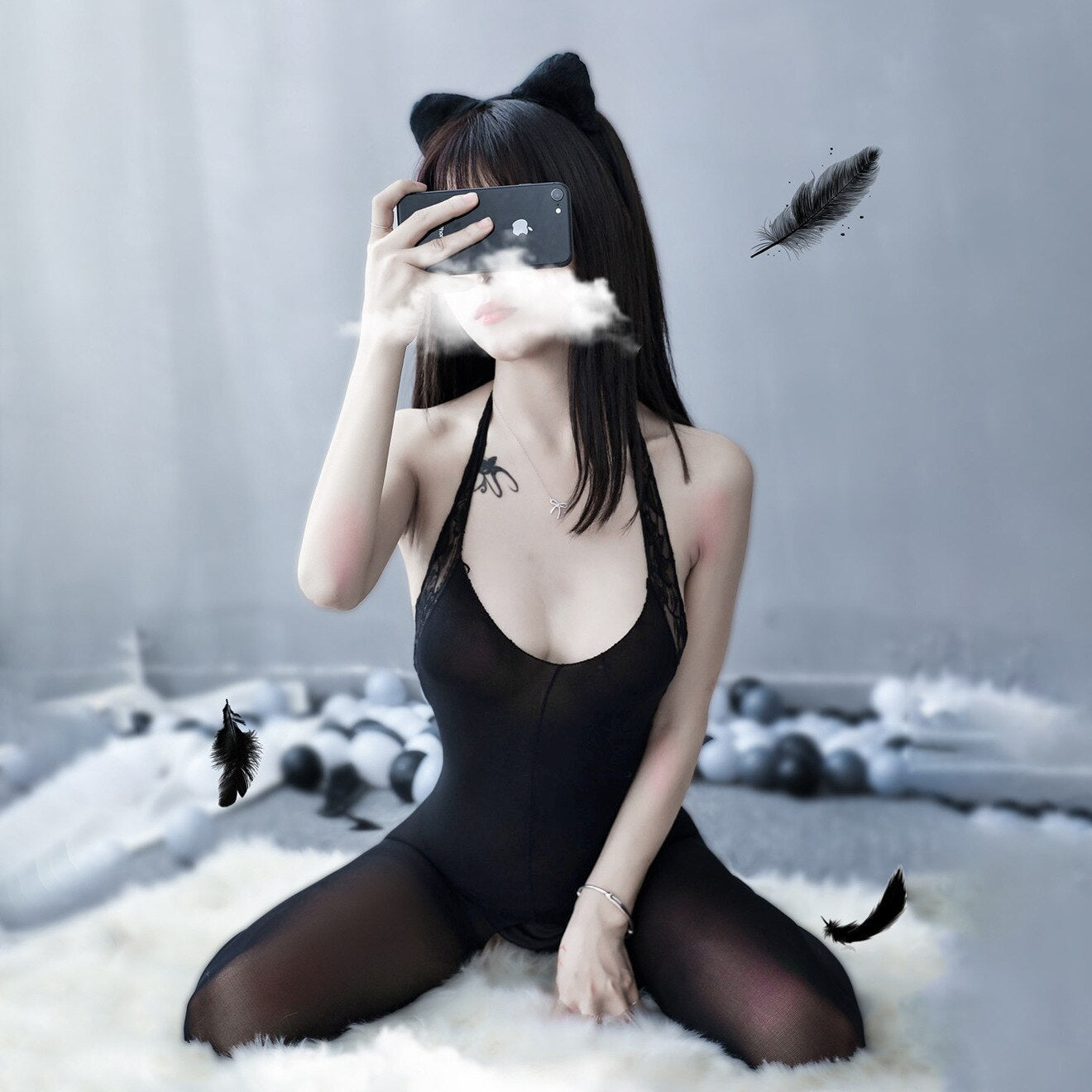 Erotic Teddy Babydoll Bodysuit Sexy Sexi Lingerie Transparent Fishnet Crotchless Body Stockings Erotic Dress Sex Lenceria