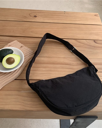 Solid Color Women's Nylon Crossbody Bag Casual Female Hobos Shoulder