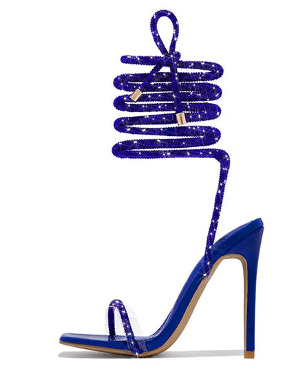 Glamorous Gold Crystal Ankle Strap Sandals for Women: Perfect for Summer Parties, Weddings, and Banquets