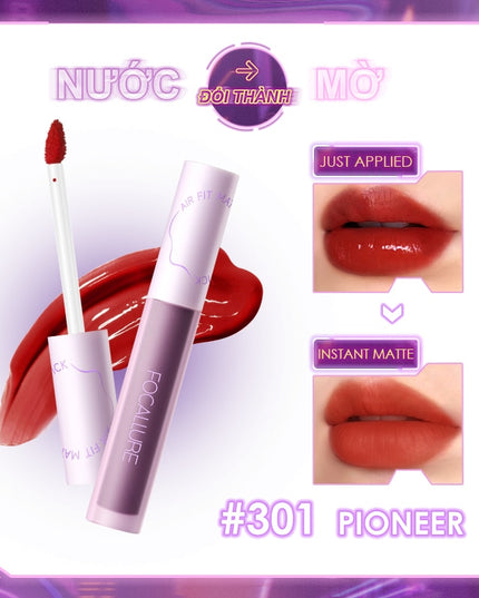 SwitchMode Airy Matte Lip Gloss Waterproof Long-Lasting Liquid Lipstick Transfer-Proof Lip Tint Lip Glaze Cosmetics