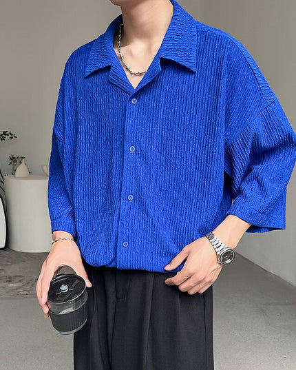 Korean Fashiosn Hawaiian Shirts 2023 Summer White Vintage Black Half Sleeve Blouses Japanese Casual Y2k Button Up Shirt