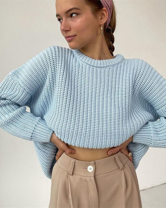 Autumn Winter Knitted Sweaters Sweaters for Women Fashion Long Sleeve Pullover Sweater Oversized Christmas Clothes