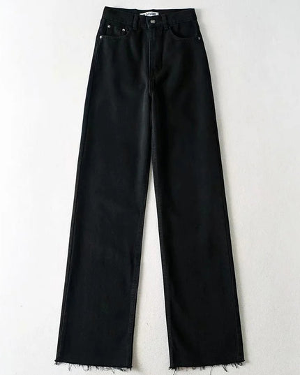 Casual Fashion Straight Leg Women's Jeans Denim Bottom Harajuku Boyfriend Long High Waist Baggy Jeans Fall Pants