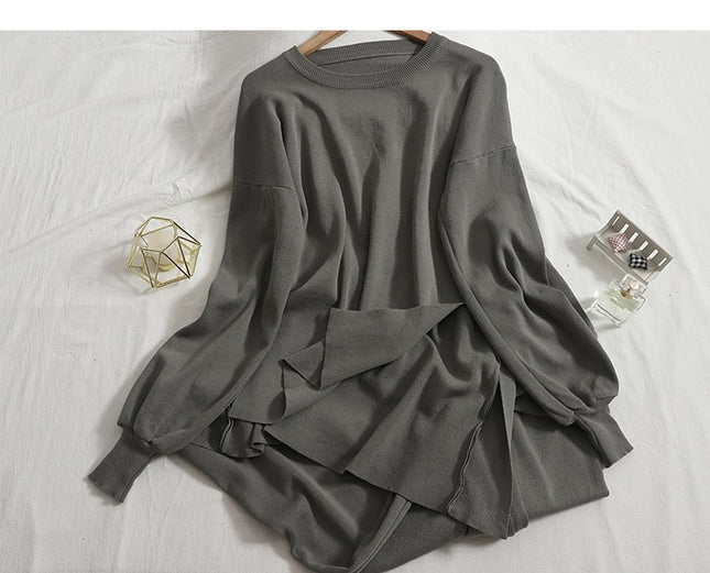 Casual Two Piece Women Knitted Set Wide Leg Pants Suit Sweater Sets Womens Outfits Knit 2 Piece Tracksuit Matching Set Women