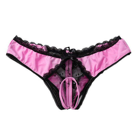 Erotic Sexy Open Crotch Panties Plus Size Lace Panties Ladies Sex Lingerie Women Transparent Lingerie Visible Hot Porn Panties