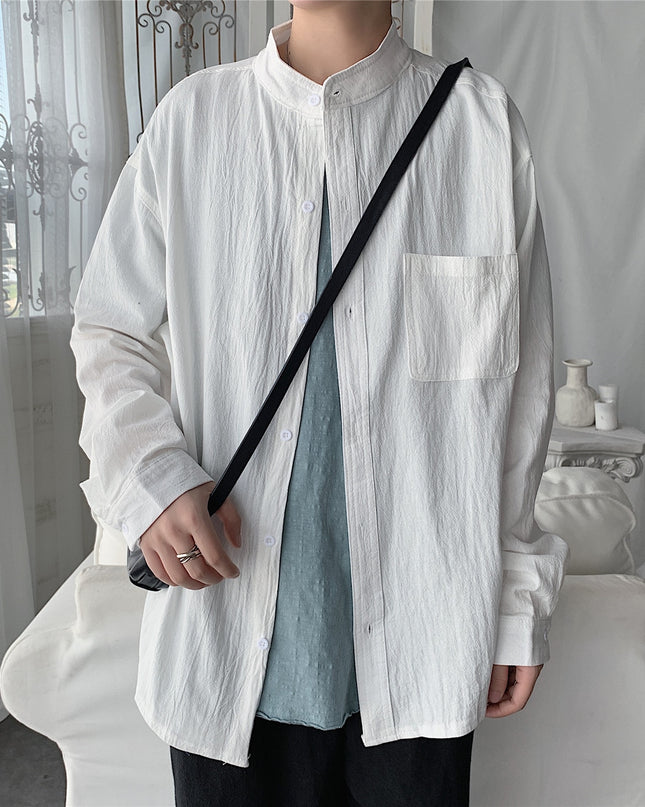 Cotton Korean Fashiosn Long Sleeve Shirts 2023 Vintage Harajuku Blouses Japanese Streetwear Oversize Button Up Shirts