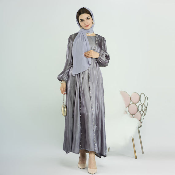 Djellaba Suits Abaya Dubai Two pieces Muslim Sets Dress Abaya Dubai Turkey Muslim Islam Abayas With Belt