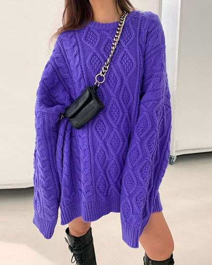 Fall Winter Twist Knitted Sweaters for Women Oversized Pullover Casual Long Sleeve Sweater Top Clothes Sueters