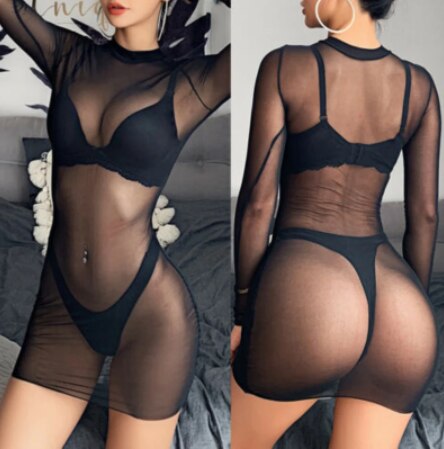 Plus Size Sex Lingerie Women's Nightdress Lace V Neck Sexy Sleepwear Flowers Print Satin Sleep Nightgowns Spaghetti Strap S-4XL