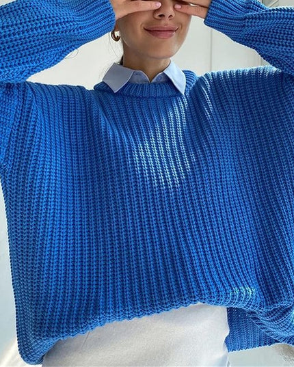 Autumn Winter Knitted Sweaters Sweaters for Women Fashion Long Sleeve Pullover Sweater Oversized Christmas Clothes