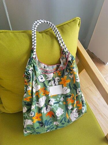 Retro Flower Women Shopping Shoulder Bag Large Capacity Design Ladies Portable Tote Handbags Casual Female Floral Shopper