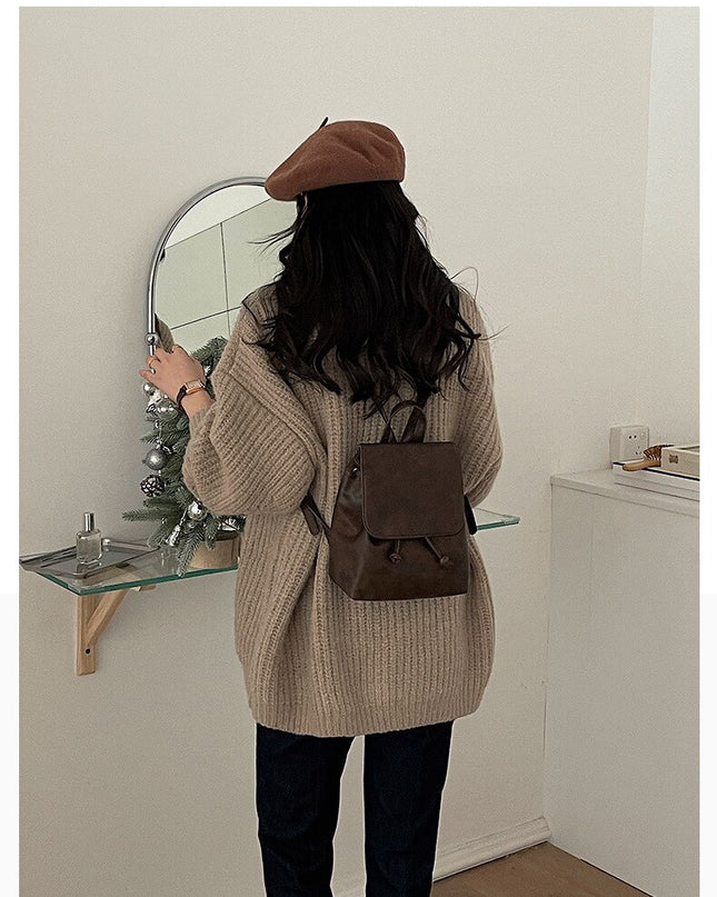 Vintage Design Women's Small Backpack College Girls School