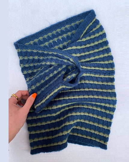Knitted Sweaters Cut Out Sexy Strapless Crop Tops for Women Fashion Backless Striped Cropped Tanks Top Streetwear