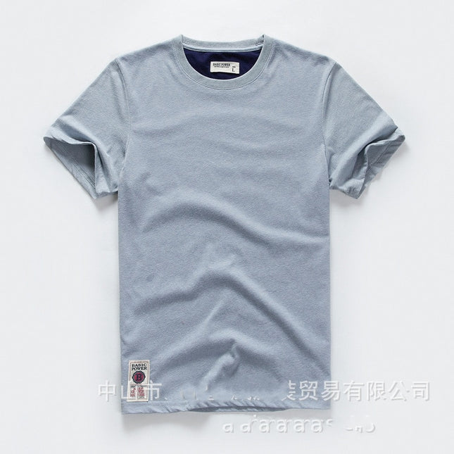 Men's t-shirt New Summer cotton white solid t shirt men causal o-neck basic tshirt male high quality classical tops
