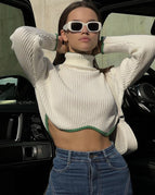 L / green stripe