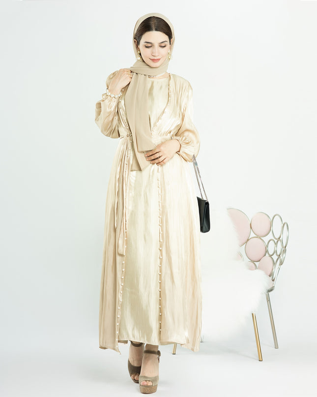 Djellaba Suits Abaya Dubai Two pieces Muslim Sets Dress Abaya Dubai Turkey Muslim Islam Abayas With Belt