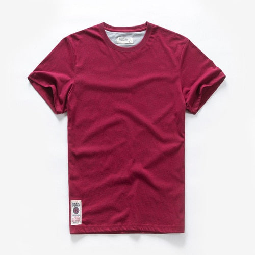 Men's T-shirt for Men Cotton Solid Color T Shirt Men Causal Goth Punk O-neck Basic Tshirt Male High Quality Classical Tops