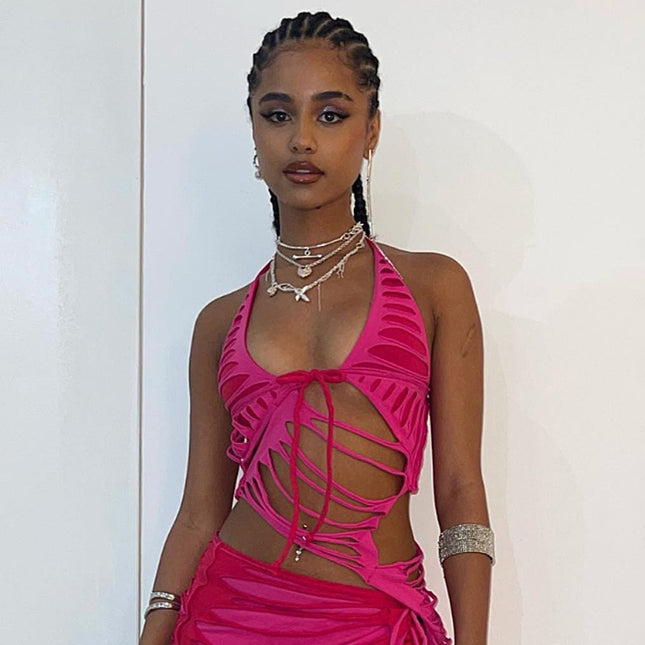 Bandage Ripped Fringes Mini Skirts for Women Fashion Outfits Hot Sexy Gypsy Skirt Summer 2023 Beachwear Bottoms
