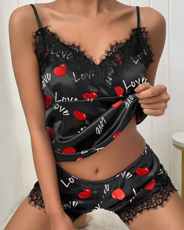 Erotic Lace Lingerie Pajamas Sexy Women Satin Silk Babydoll V-Neck  Women's Pajamas Exotic Sexy Dresses hot erotic nightdress