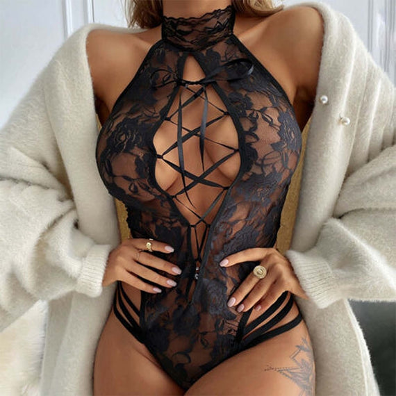Sexy Lingerie Lace Babydoll Erotic Exotic Clothing Women's Pajamas Tights Sexy Hot Teddy Dresses Women Lingerie Erotic Dresses