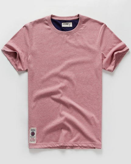 Men's T-shirt for Men Cotton Solid Color T Shirt Men Causal Goth Punk O-neck Basic Tshirt Male High Quality Classical Tops