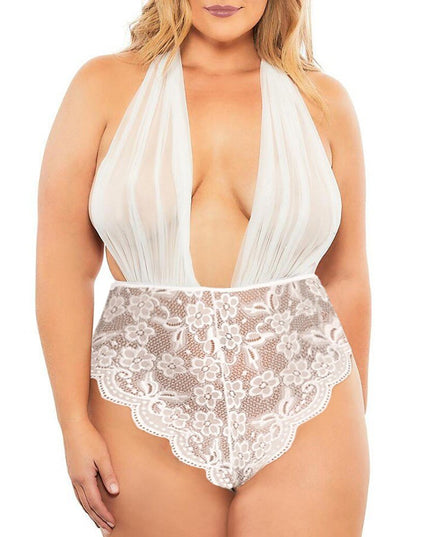 Sexy Damen-Dessous Einteiliger Spitzen-Body Mesh Babydoll Lenceria Mujer Erotische Dessous Damen Erotisches Set Offener BH