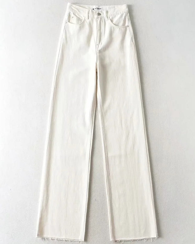 Casual Fashion Straight Leg Women's Jeans Denim Bottom Harajuku Boyfriend Long High Waist Baggy Jeans Fall Pants