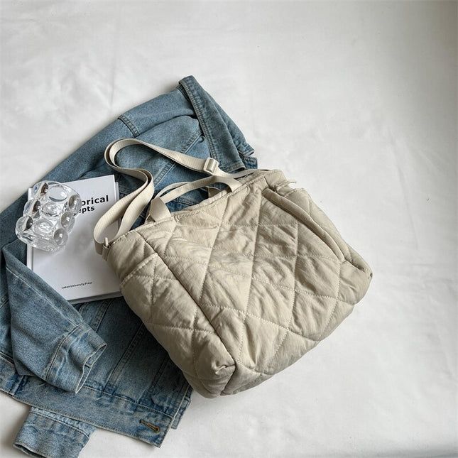 Casual Plaid Women's Tote Bags Handbags Solid Color Ladies Top Handle Shoulder