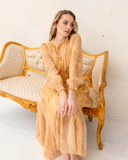 Ruffle Long Sleeve Chiffon Maxi Dresses Bandage Sexy Ladies Boho Beach Dress Elegant Pleated Summer Long Dress For Women 2023