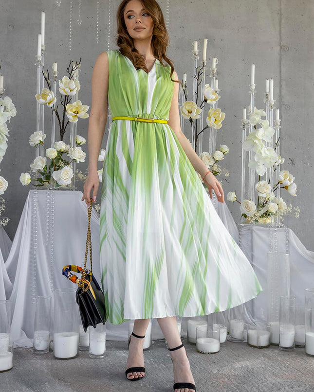 Elegantes ärmelloses Sommer-Strandkleid Geripptes Rüschenkleid Damen Langes Kleid mit Gürtel V-Ausschnitt Sexy Maxikleider für Damen 2023