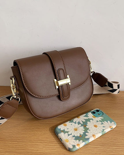 Women's Black Flap Crossbody Bag