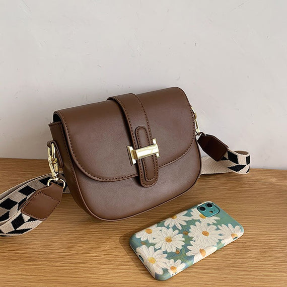 Women's Black Flap Crossbody Bag