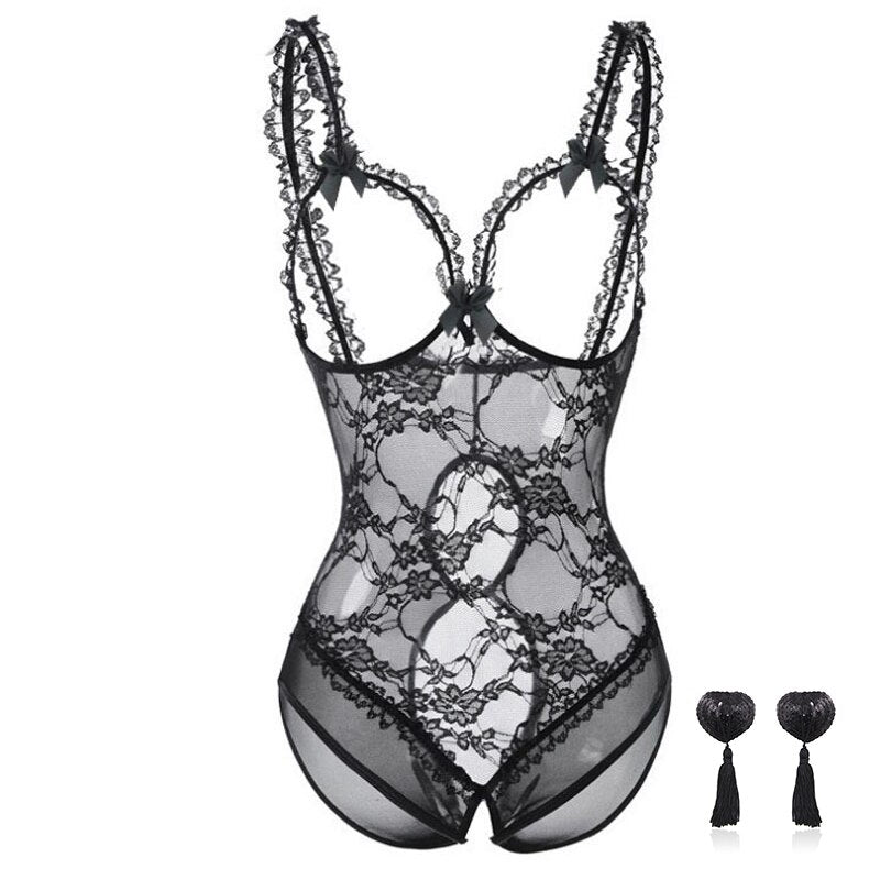 Ladies Erotic Lingerie Open Chest Crotchless Sex Lingerie Erotic Babydoll Dress Sexy Lingerie Costume Nuisette Sexy Clothes