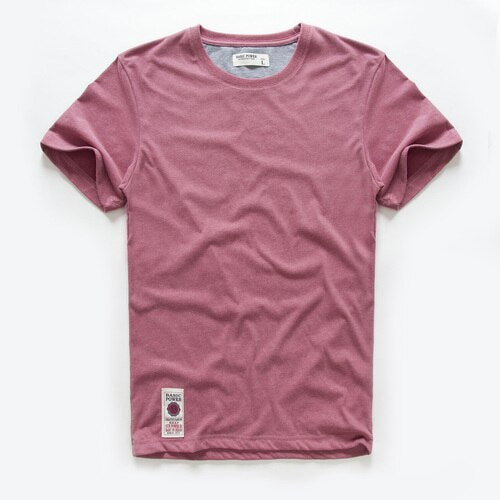 Men's T-shirt for Men Cotton Solid Color T Shirt Men Causal Goth Punk O-neck Basic Tshirt Male High Quality Classical Tops